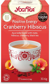 Chá de Energia Positiva Cranberry - Hibisco Orgânico (17 x 18 g) - YOGI TEA